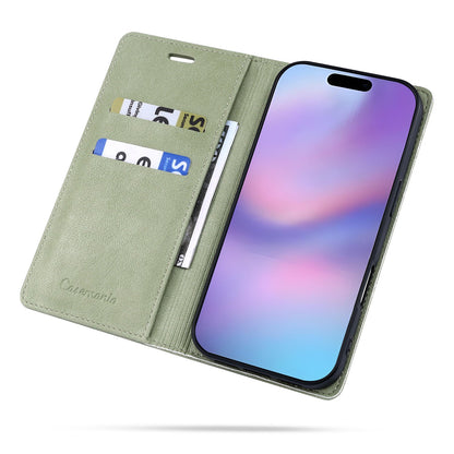Apple iPhone 18 Pro Hoesje - Matcha Green - Dunne Leather-look Back Cover