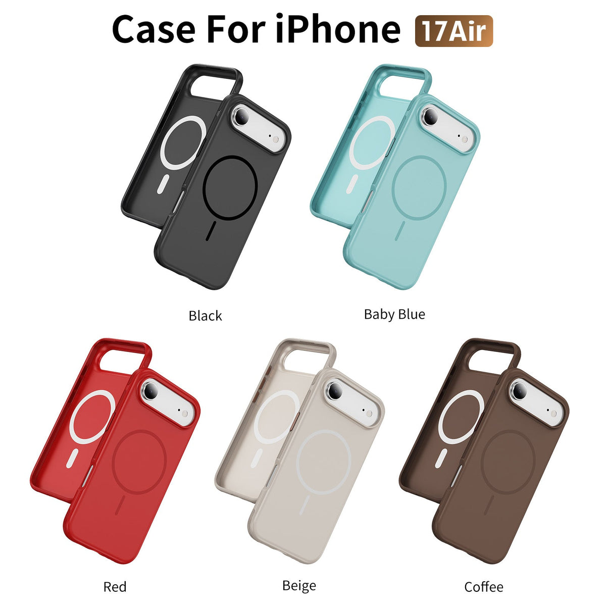 Apple iPhone Air Hoesje - Rood - Liquid Siliconen MagSafe Back Cover