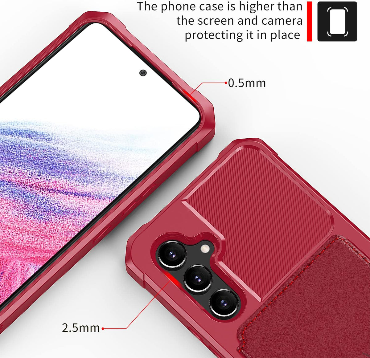 Samsung Galaxy A14 Hoesje - Rood - RFID Back Cover