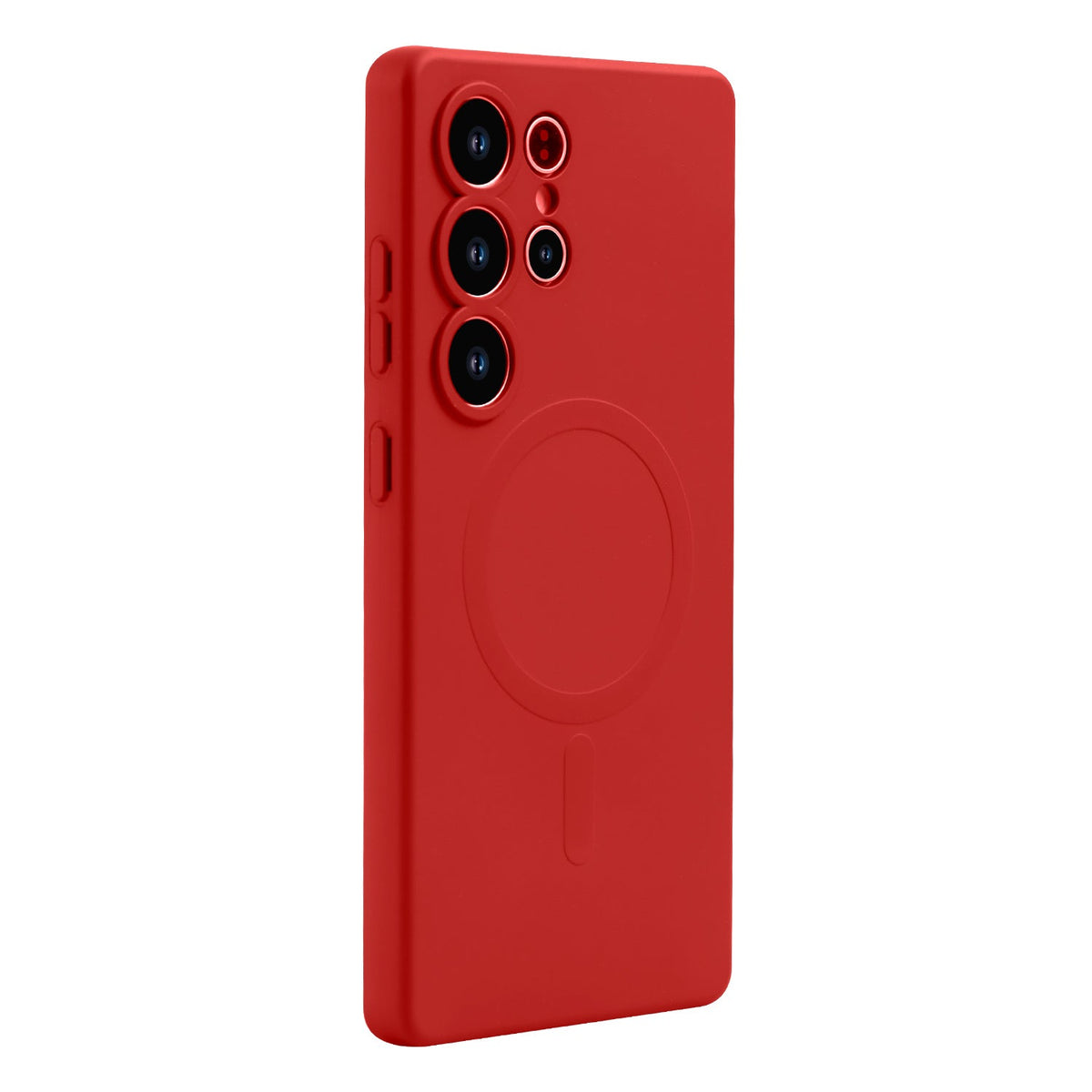 Samsung Galaxy S25 Ultra Hoesje - Rood - Liquid Siliconen MagSafe Back Cover