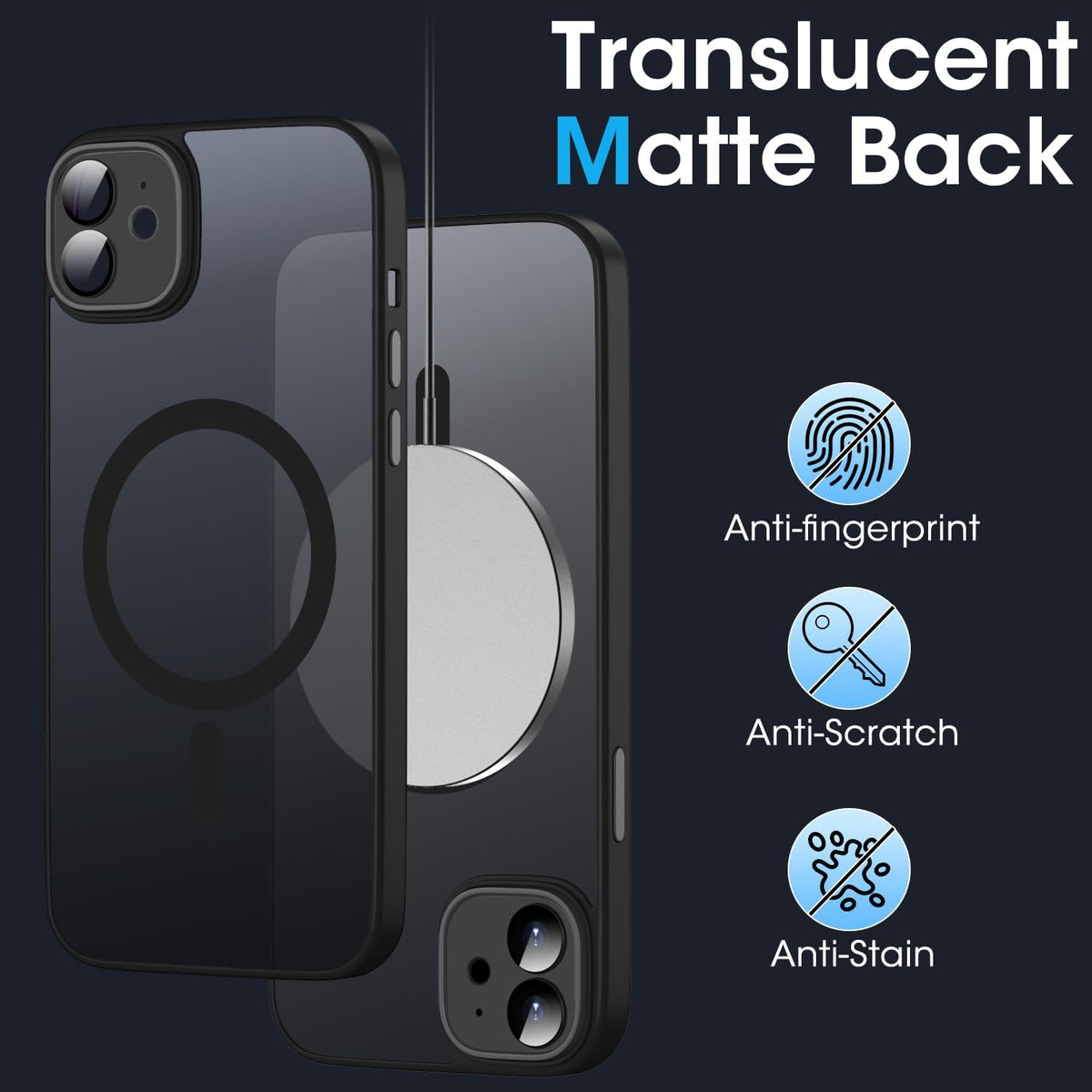 Coque iPhone 11 - Noir - Matte Armor MagSafe Back Cover