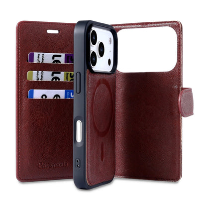 Apple iPhone 17 Pro Max Case - Burgundy Red - 2-in-1 MagSafe Wallet Case