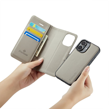 iPhone 16 Hoesje - Smoke Gray - 2 in 1 Bookcase