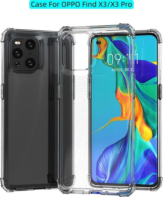 OPPO Find X3 Pro Hoesje - Transparant - Anti-Shock Hybrid Back Cover