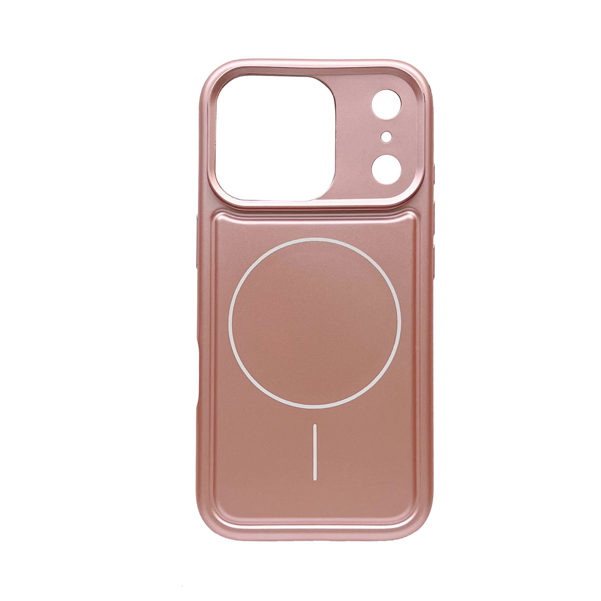 Apple iPhone 18 Pro Hoesje - Metallic Roze - Matte Siliconen MagSafe Back Cover