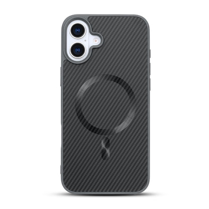 Apple iPhone 16 Plus Hoesje - Grijs - Carbon MagSafe Back Cover