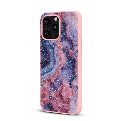 Apple iPhone 14 Pro Max Hoesje - Nova - Diamant Marmer Glitter Back Cover