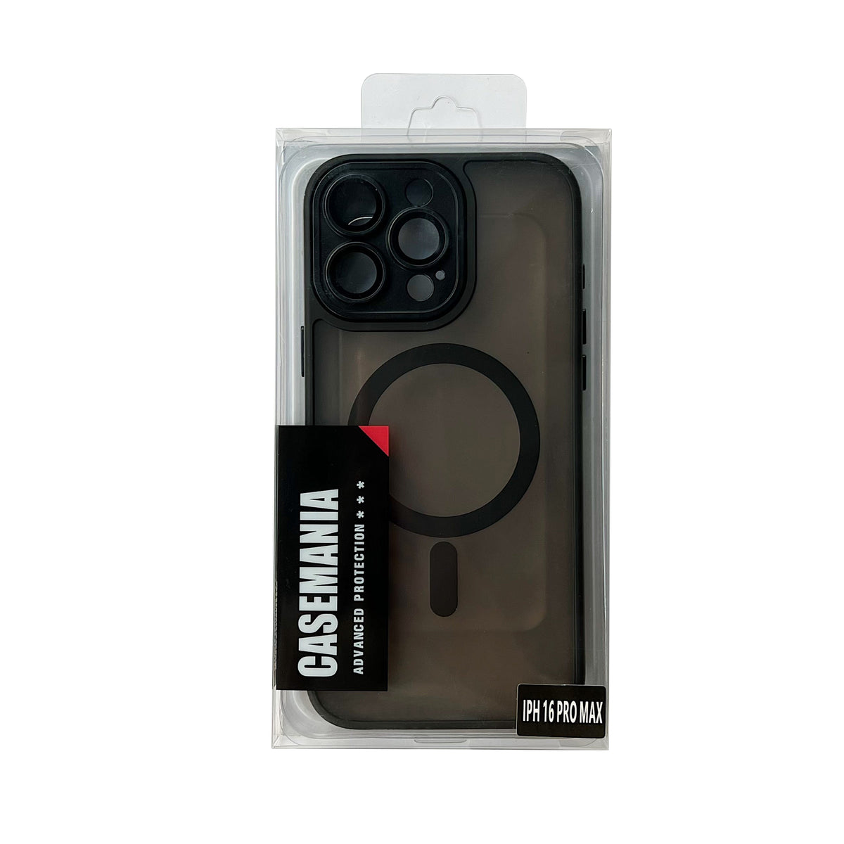 Apple iPhone 16 Pro Max Case - Black - Matte Armour MagSafe Back Cover with Camera Protection