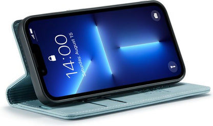 iPhone 12 & 12 Pro Case - Aqua Blue - Slim Wallet Case