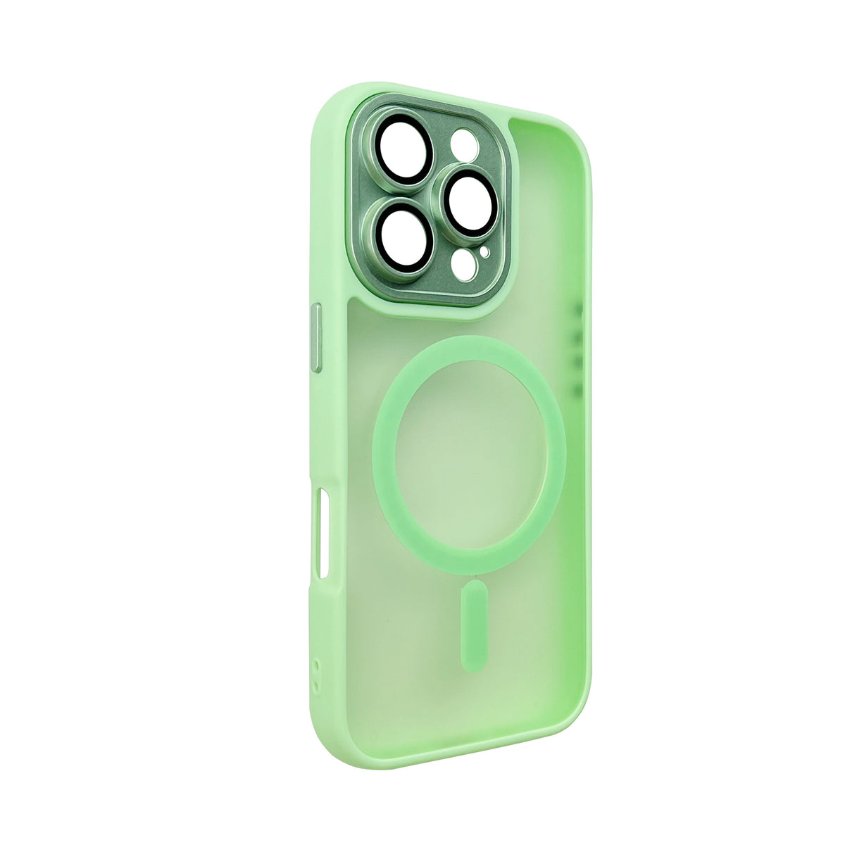 Apple iPhone 16 Pro Hoesje - Groen - Matte Armor MagSafe Back Cover
