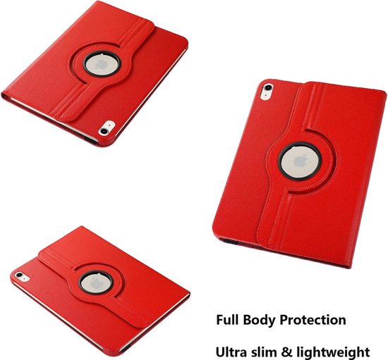 iPad A16 Tablethoes - Rood - Draaibare Bookcase