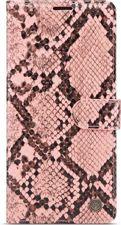 Samsung Galaxy S10+ Hoesje - Roze - Luxe Slangen Bookcase