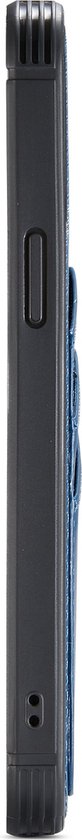 Apple iPhone 12 Pro Max Hoesje - Navy Blue - Back Cover met Pasjeshouder