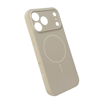 Apple iPhone 17 Pro Max Hoesje - Zand Beige - Liquid Siliconen MagSafe Back Cover