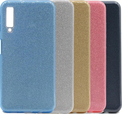 Samsung Galaxy A9 (2018) Hoesje - Blauw - Glitter Back Cover