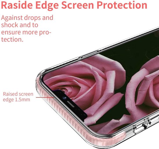 Apple iPhone 12 Hoesje - Roze - Anti-Shock Back Cover