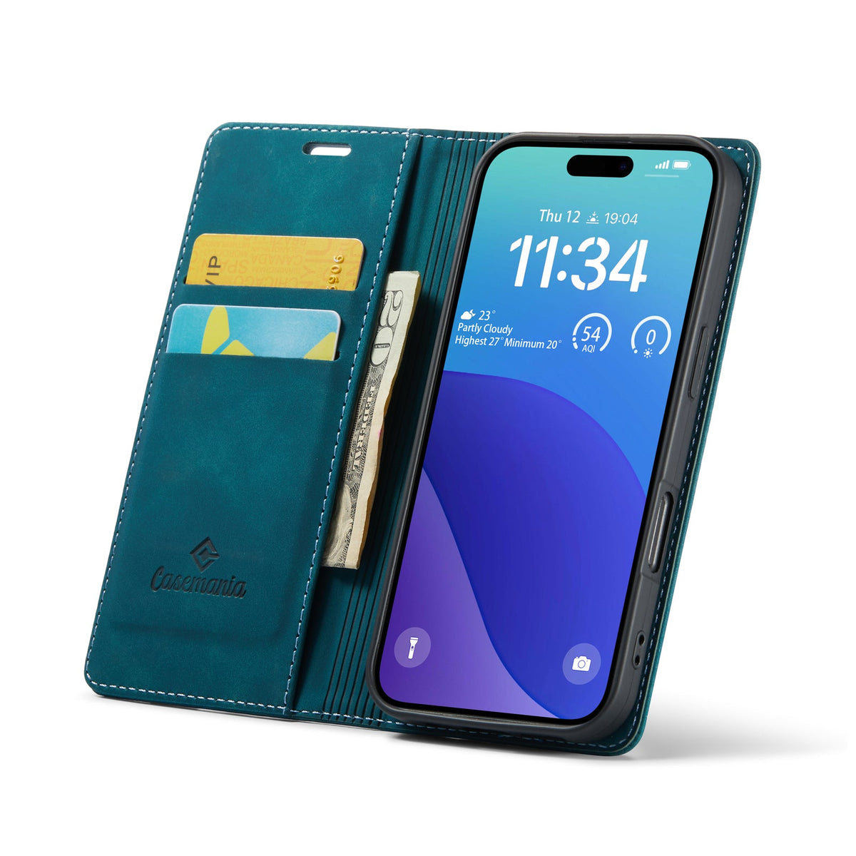 Apple iPhone 16 Pro Case - Emerald Green - Slim Wallet Case