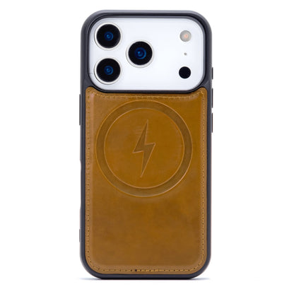 Apple iPhone 18 Pro Hoesje - Sienna Brown - Echt Leren MagSafe Back Cover