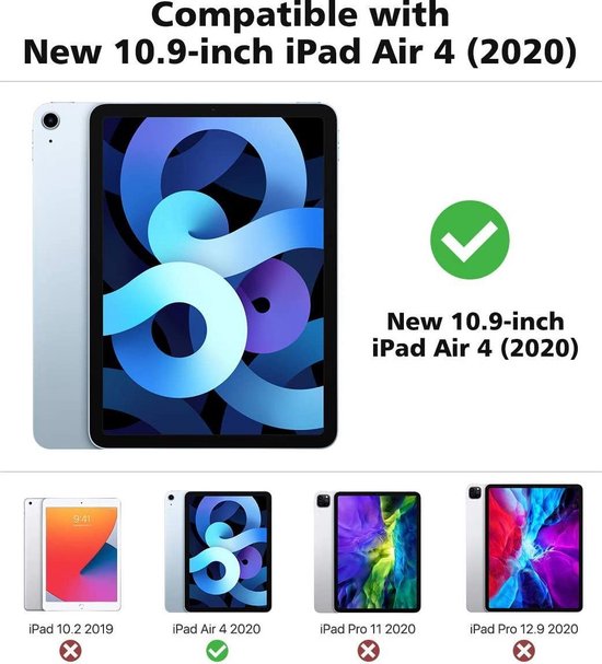 Apple iPad Air 4 10.9 (2020) Tablethoes - Roze - Draaibare Bookcase