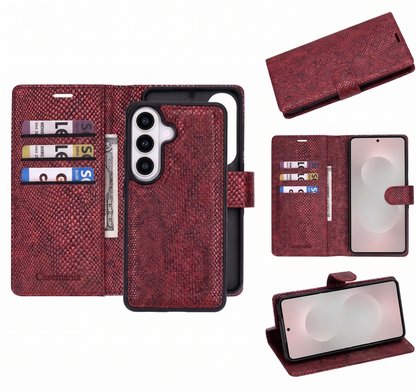 Samsung Galaxy S26 Case - Bordeaux - 2-in-1 MagSafe Wallet Case