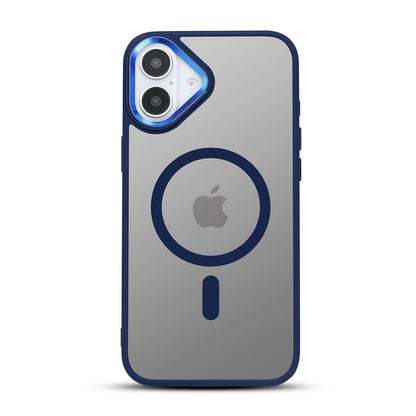 iPhone 16 Hoesje - Blauwe Color Frame - Val/Stoot-Proof Telefoonhoesje Back Cover