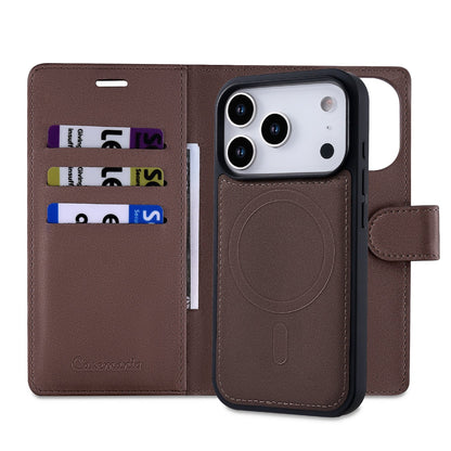 Apple iPhone 18 Pro Hoesje - Mocha Brown - 2 in 1 Velvet Bookcase