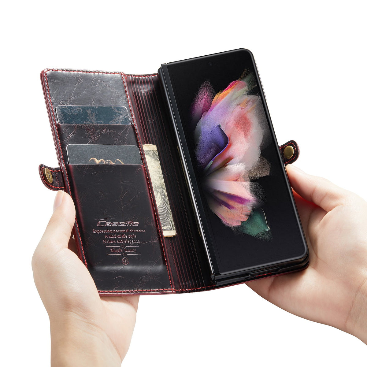 Samsung Galaxy Z Fold 4 Hoesje - Crimson Red - Bookcase
