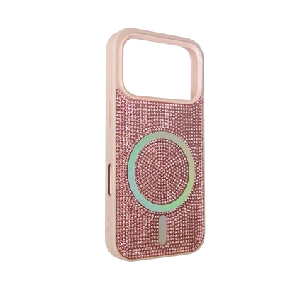 Apple iPhone 17 Pro Hülle - Rosa - Diamant Glitzer MagSafe Backcover