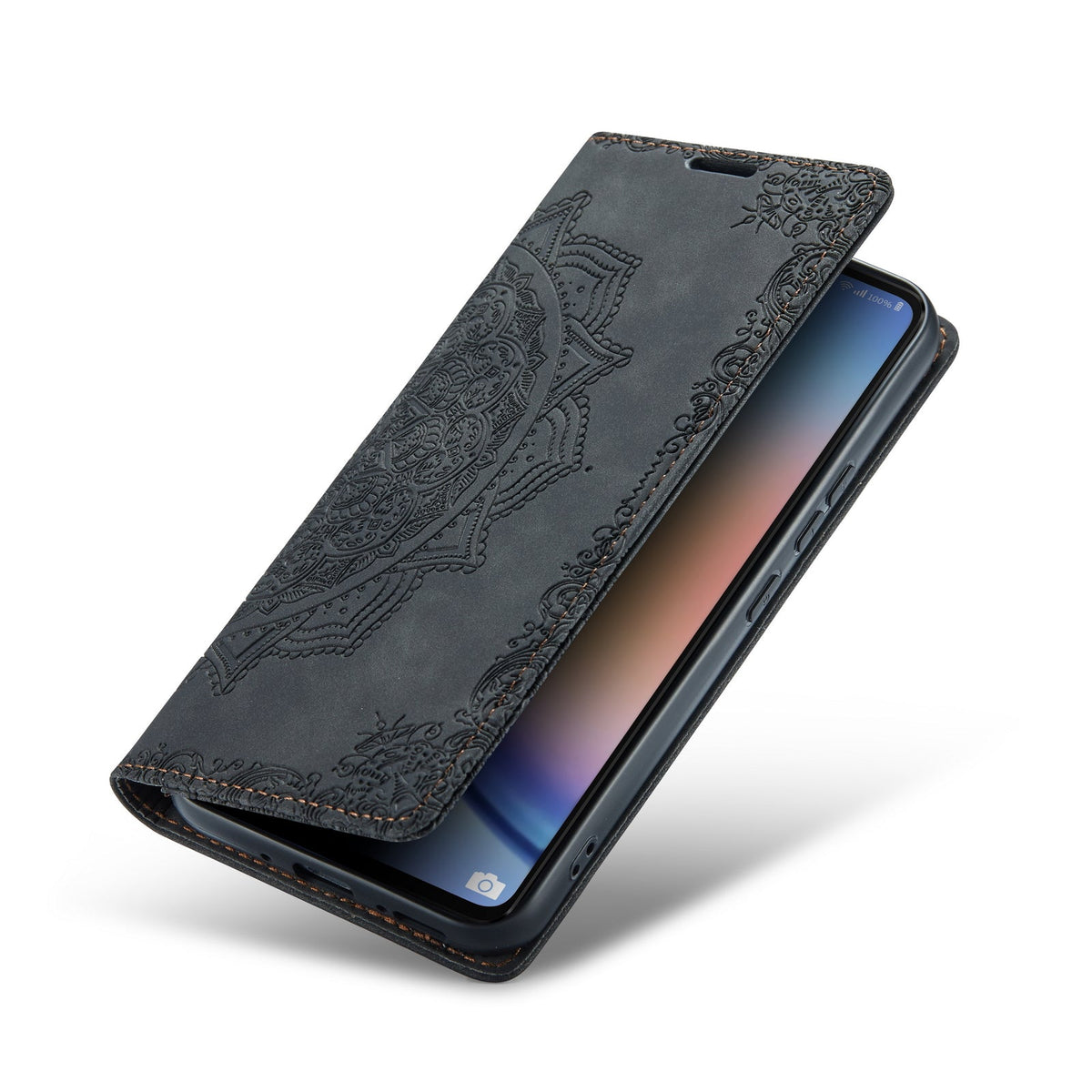 Samsung Galaxy A14 Hoesje - Charcoal Gray - Mandala Dunne Back Cover