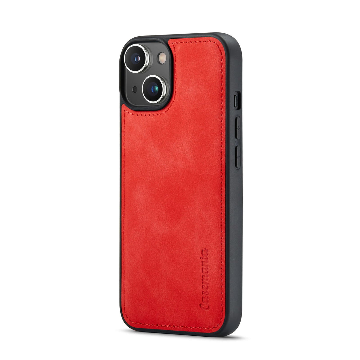 Apple iPhone 15 Plus Hülle - Crimson Red - 2-in-1 Klapphülle mit Kartenfach