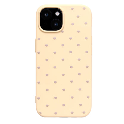 iPhone 11 Hoesje - Geel - Hartjes Back Cover