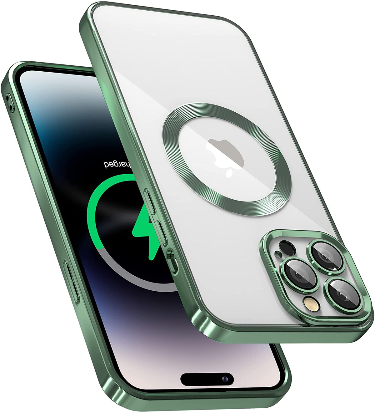 Apple iPhone 15 Pro Hoesje - Groen - Siliconen MagSafe Back Cover