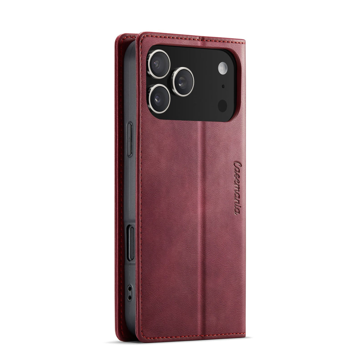 Apple iPhone 18 Pro Hoesje - Burgundy Red - Luxe Dunne Bookcase