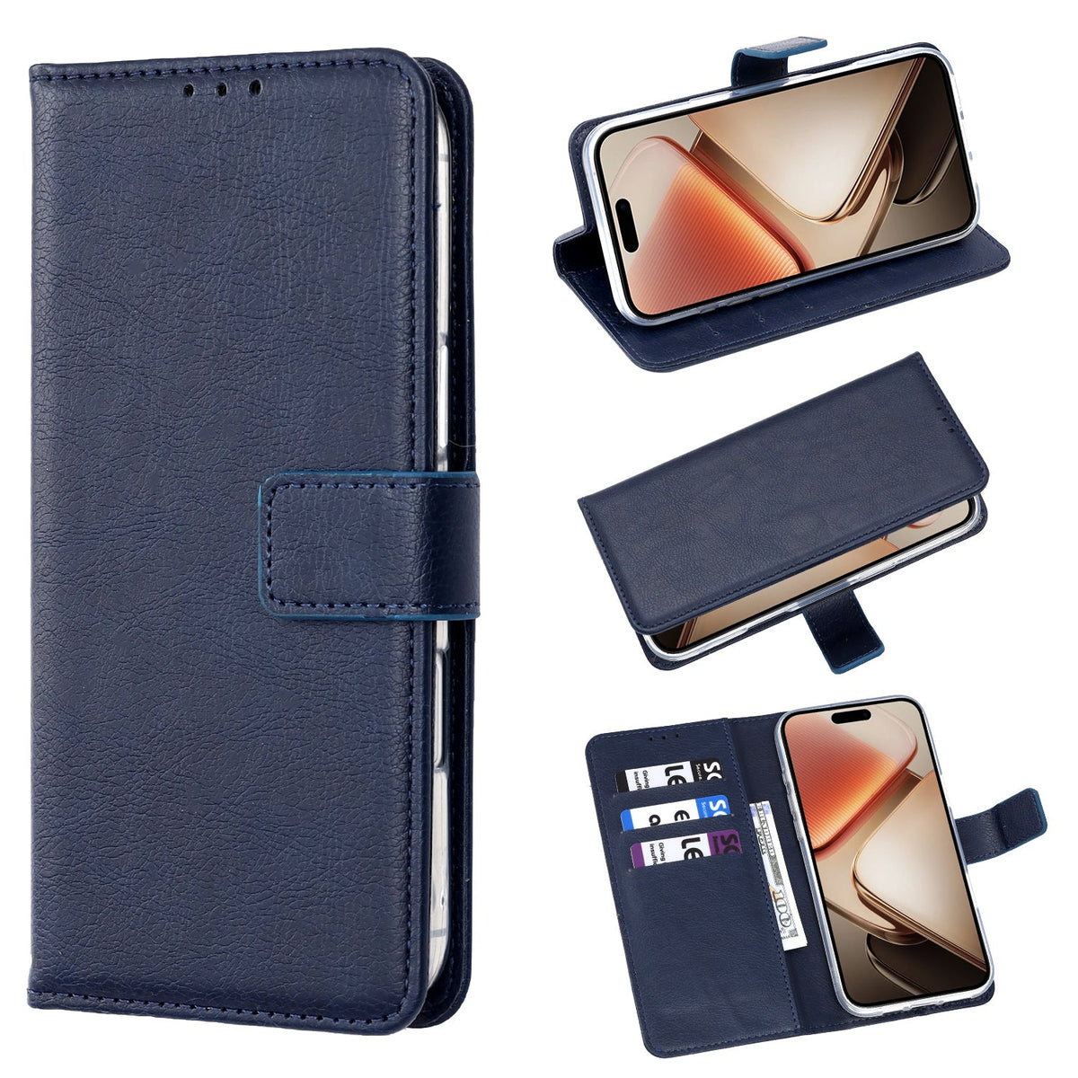 Samsung Galaxy A17 5G Hoesje - Donker Blauw - Bookcase