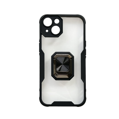 Apple iPhone 14 Plus Hoesje - Zwart - Ring Kickstand Back Cover
