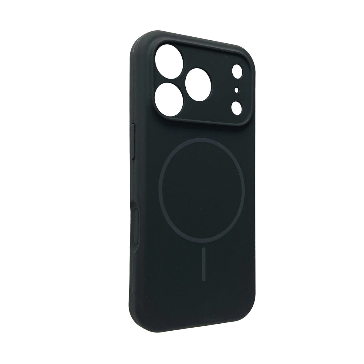 Apple iPhone 17 Pro Hoesje - Zwart - Magnetische Liquid Siliconen MagSafe Back Cover met Camerabescherming