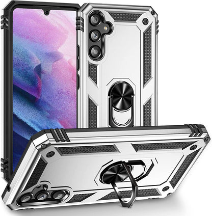 Samsung Galaxy A54 Hoesje - Grijs - Armor Kickstand Back Cover
