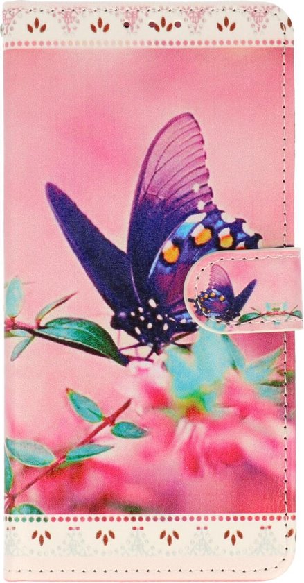 Samsung Galaxy A32 4G Hoesje - Book met Print - Vlinder Back Cover