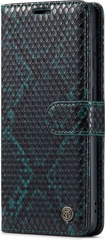 Samsung Galaxy S21 Hoesje - Groen - Snake Bookcase