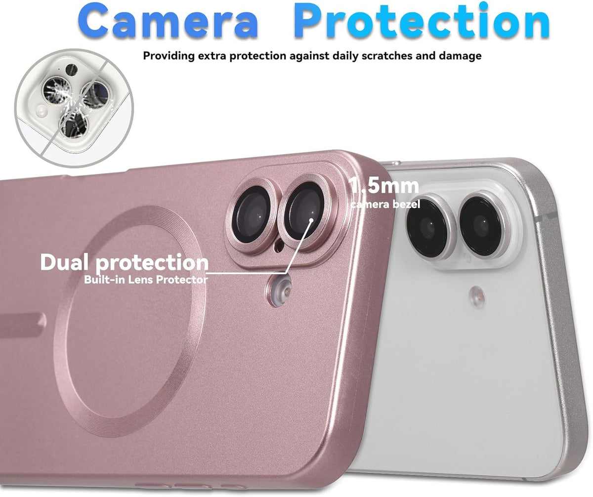 iPhone 16 Plus Hoesje - Roze - Matte Siliconen MagSafe Back Cover