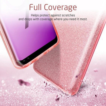 Samsung Galaxy S9+ Hoesje - Zwart - Glitter Back Cover
