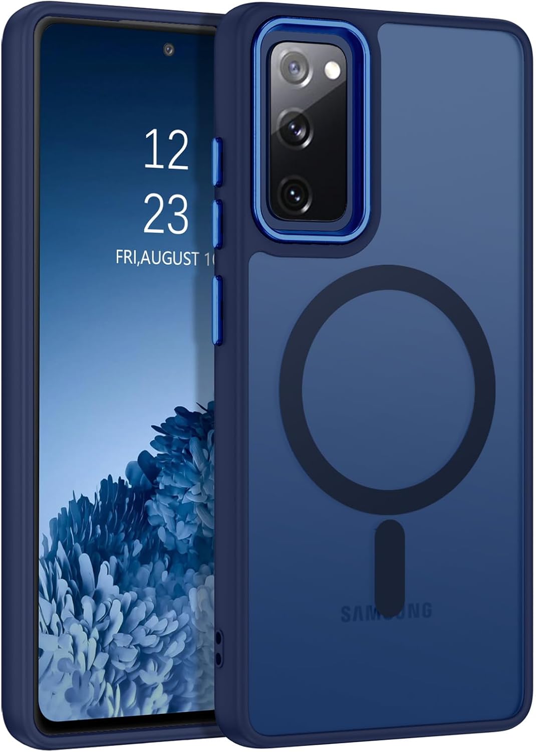 Samsung Galaxy S20 FE Hoesje - Blauw - Matte Armor MagSafe Back Cover