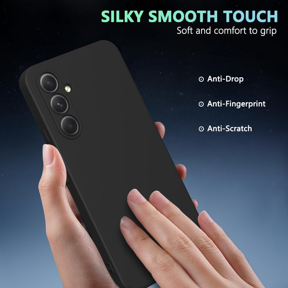Samsung Galaxy A27 Hoesje - Zwart - Liquid Siliconen Camera Back Cover