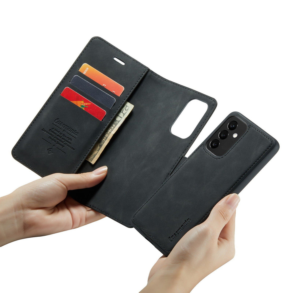 Étui pour Samsung Galaxy A25 - Gris anthracite - Étui portefeuille 2 en 1