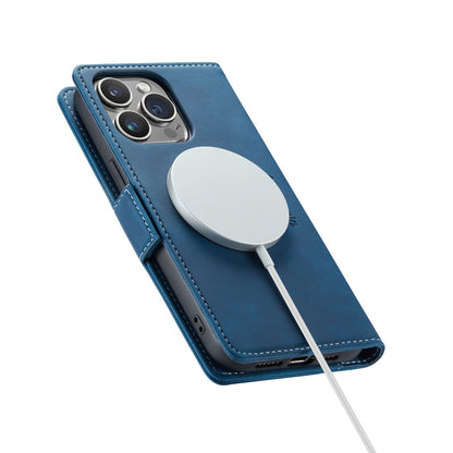 Apple iPhone 15 Pro Hoesje - Navy Blue - Portemonnee MagSafe Bookcase