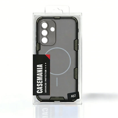 Samsung Galaxy A17 Hoesje - Transparant | Grijs - Frosted Matte Hardcase MagSafe Back Cover