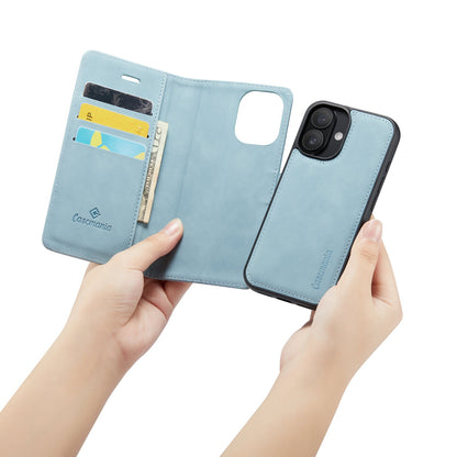 Apple iPhone 16 Hoesje - Aqua Blue - 2 in 1 Bookcase