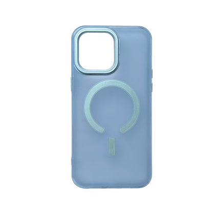 Apple iPhone 15 Plus Hoesje - Blauw - Matte Hybrid Siliconen MagSafe Back Cover