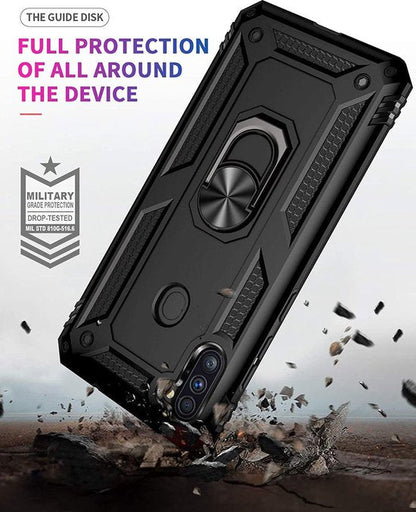 Samsung Galaxy M11 Hoesje - Zwart - Armor Kickstand Back Cover