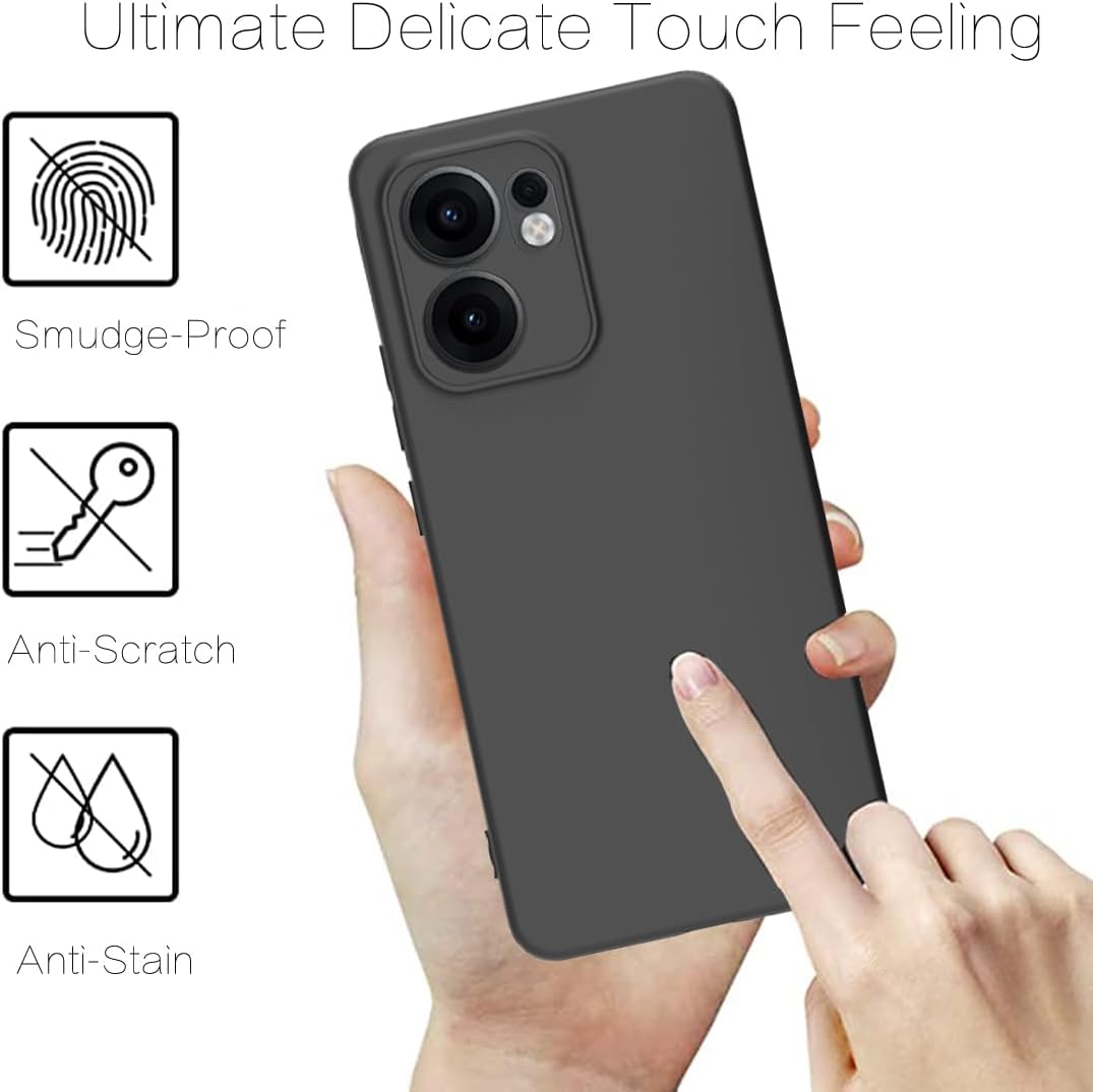 Oppo Reno 13 FS Hoesje - Zwart - Siliconen Back Cover